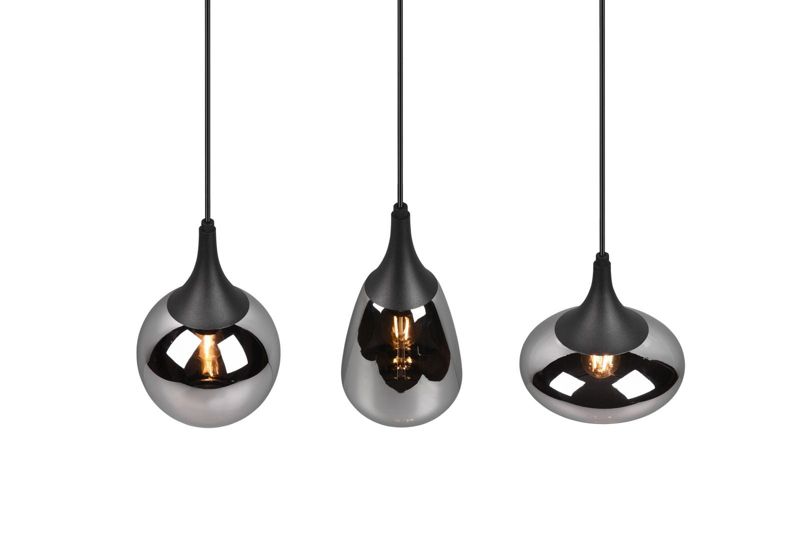 Lampa sufitowa wisząca Trio Lumina 2271 czarny metalizowany nad stół 3xE14 x 40W 1 szt.