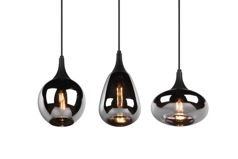 Lampa sufitowa wisząca Trio Lumina 2271 czarny metalizowany nad stół 3xE14 x 40W 1 szt.