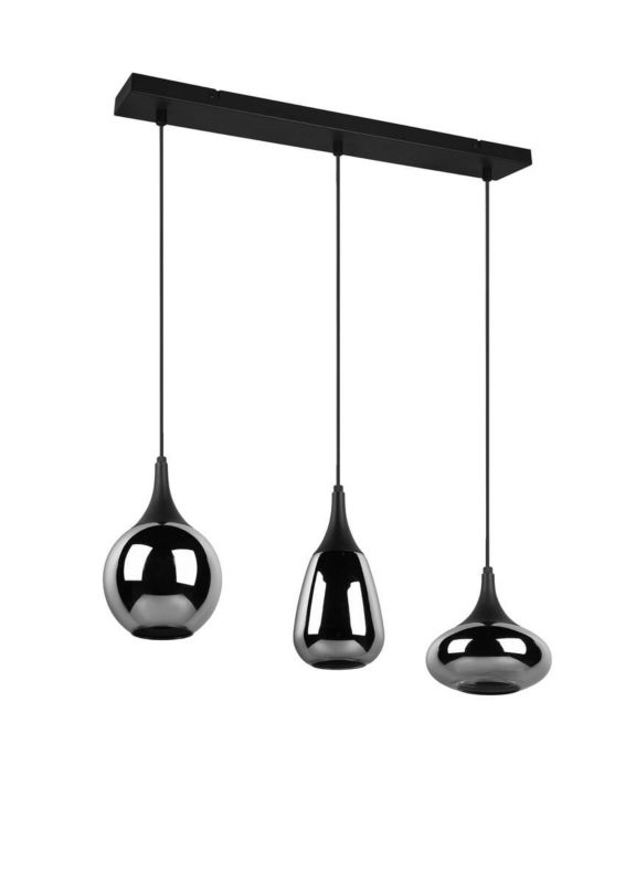 Lampa sufitowa wisząca Trio Lumina 2271 czarny metalizowany nad stół 3xE14 x 40W 1 szt.