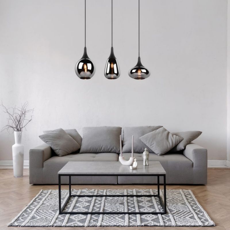 Lampa sufitowa wisząca Trio Lumina 2271 czarny metalizowany nad stół 3xE14 x 40W 1 szt.