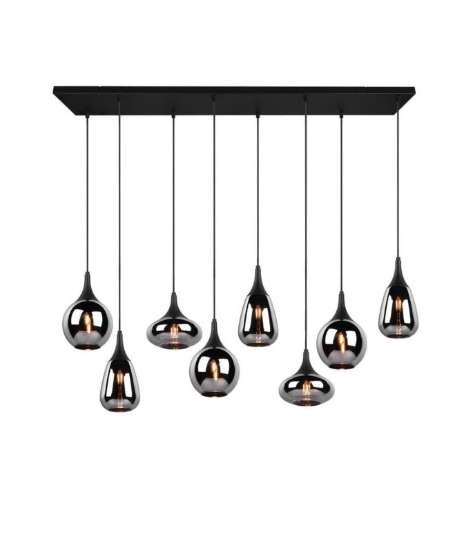Lampa sufitowa wisząca Trio Lumina czarny metalizowany wym: 150 x 121 x 34,5 cm 8xE14 x  1 szt.