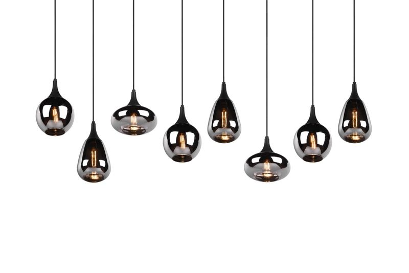 Lampa sufitowa wisząca Trio Lumina czarny metalizowany wym: 150 x 121 x 34,5 cm 8xE14 x  1 szt.