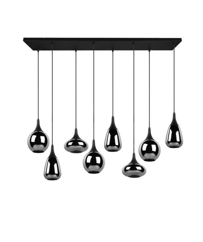 Lampa sufitowa wisząca Trio Lumina czarny metalizowany wym: 150 x 121 x 34,5 cm 8xE14 x  1 szt.