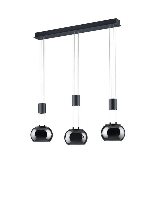 Lampa sufitowa wisząca Trio Madison czarno-biała wym: 150 x 82 x 18 cm wbudowany LED 8W 1 szt.