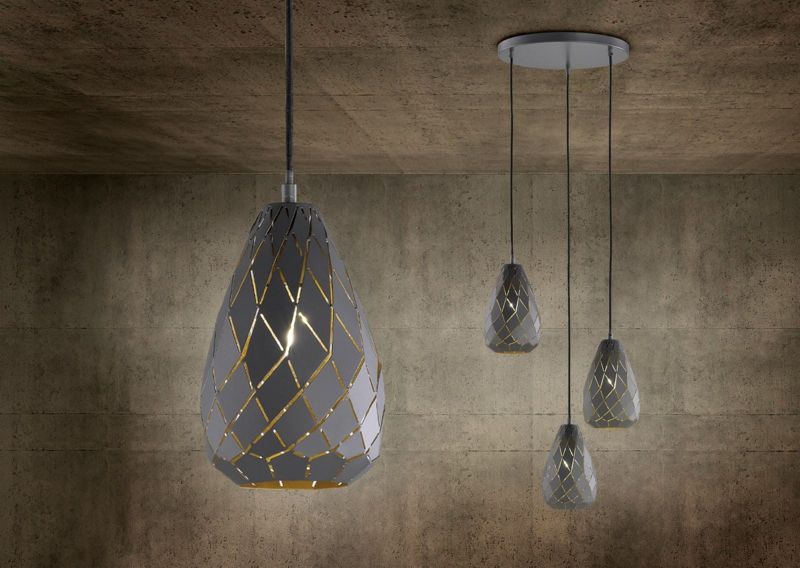 Lampa sufitowa wisząca Trio Onyx onyx wym: 150 x 15 x 15 cm 1xE27 x  1 szt.