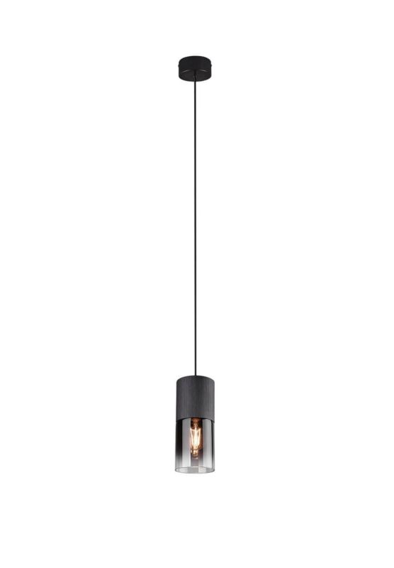 Lampa sufitowa wisząca Trio Robin czarna-dymiona wym: 150 x 10 x 10 cm 1xE27 x  1 szt.