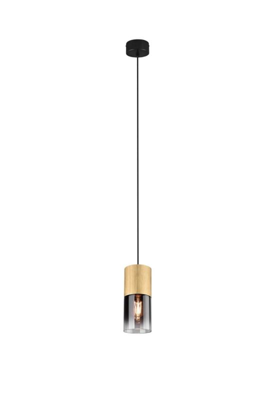 Lampa sufitowa wisząca Trio Robin złoto-czarna wym: 150 x 10 x 10 cm 1xE27 x  1 szt.