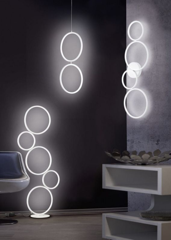 Lampa sufitowa wisząca Trio Rondo 4270 biała 97 cm szerokości wbudowany LED 37W 1 szt.