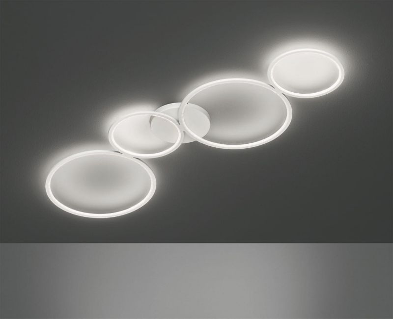 Lampa sufitowa wisząca Trio Rondo 4270 biała 97 cm szerokości wbudowany LED 37W 1 szt.