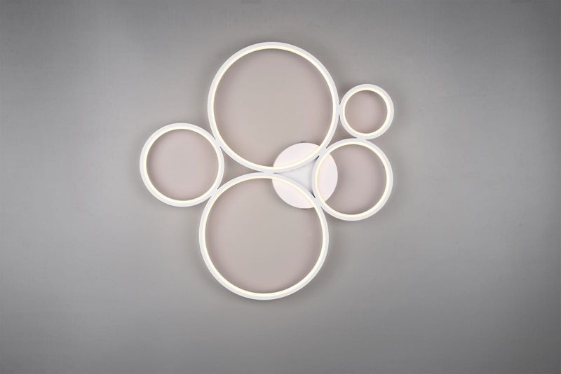 Lampa sufitowa wisząca Trio Rondo 8821 biała nowoczesna wbudowany LED 49W 1 szt.
