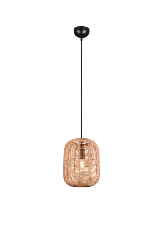 Lampa sufitowa wisząca Trio Runa czarno-brązowa wym: 150 x 25 x 25 cm 1xE27 x  1 szt.