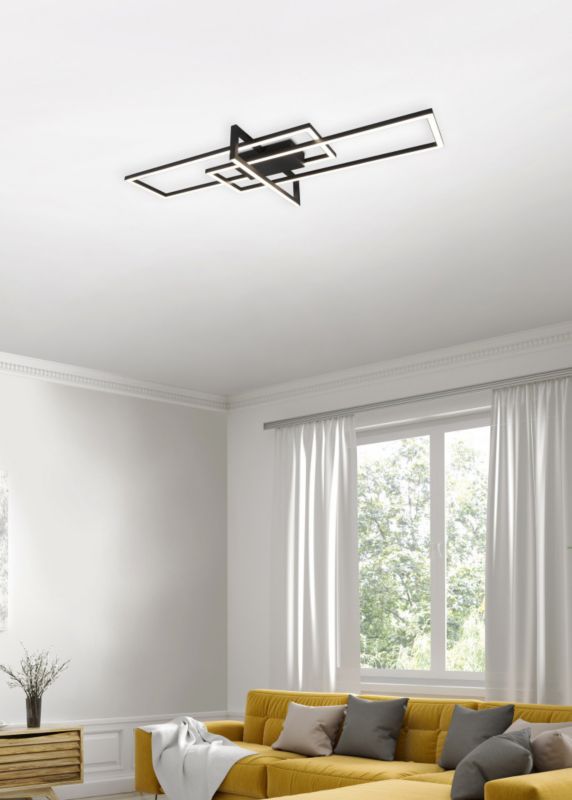 Lampa sufitowa wisząca Trio Salinas 7886 czarno-biała nowoczesna wbudowany LED 34W 1 szt.