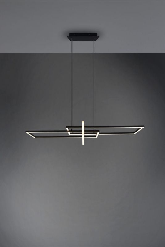 Lampa sufitowa wisząca Trio Salinas 7923 czarno-biała nowoczesna wbudowany LED 34W 1 szt.