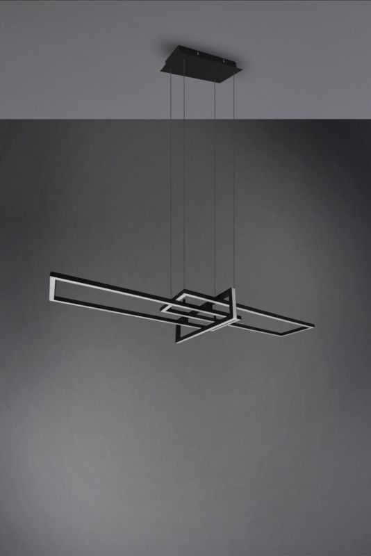 Lampa sufitowa wisząca Trio Salinas 7923 czarno-biała nowoczesna wbudowany LED 34W 1 szt.