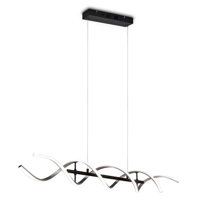 Lampa sufitowa wisząca Trio Sequence 0710 srebrno-czarna-biała nad stół wbudowany LED 45W 1 szt.