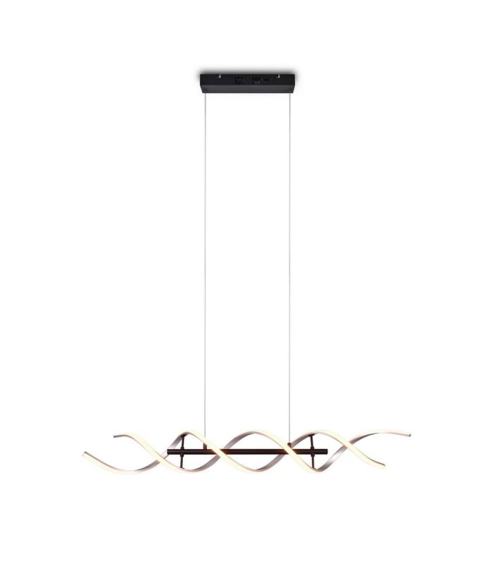 Lampa sufitowa wisząca Trio Sequence 0710 srebrno-czarna-biała nad stół wbudowany LED 45W 1 szt.