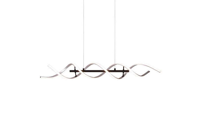 Lampa sufitowa wisząca Trio Sequence 0710 srebrno-czarna-biała nad stół wbudowany LED 45W 1 szt.