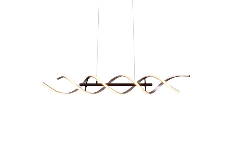 Lampa sufitowa wisząca Trio Sequence 0710 srebrno-czarna-biała nad stół wbudowany LED 45W 1 szt.