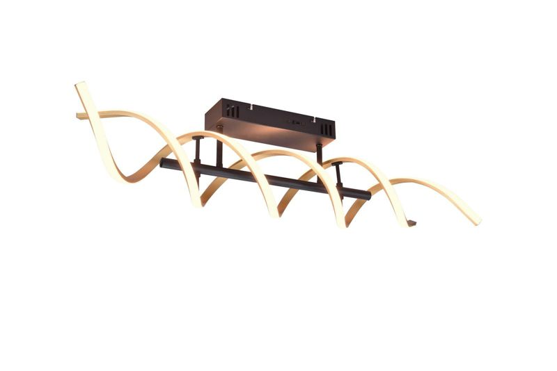 Lampa sufitowa wisząca Trio Sequence 0758 złoto-czarna spirala wbudowany LED 41W 1 szt.