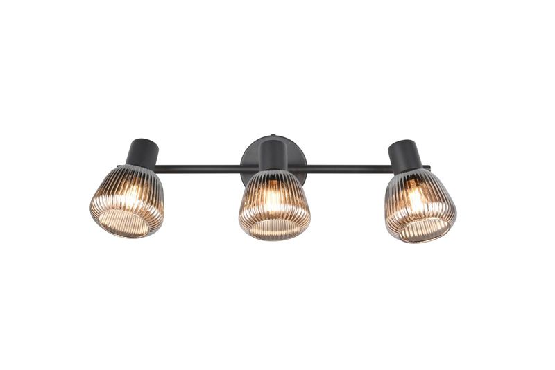 Lampa sufitowa wisząca Trio Tarifa 5845 czarna-chromowana retro 3xE14 x 1 szt.