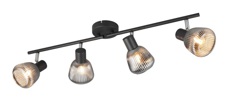 Lampa sufitowa wisząca Trio Tarifa czarna-chromowana wym: 20 x 70 x 13 cm 4xE14 x  1 szt.