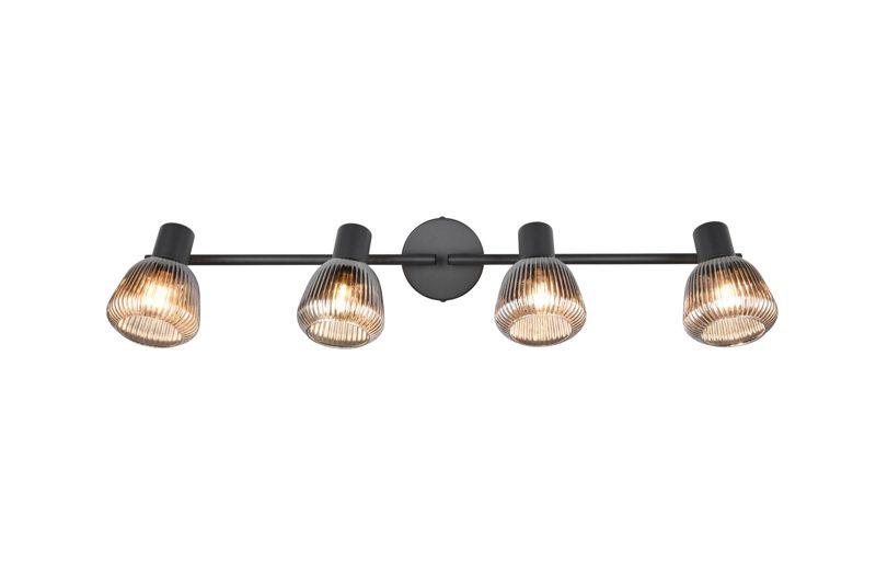 Lampa sufitowa wisząca Trio Tarifa czarna-chromowana wym: 20 x 70 x 13 cm 4xE14 x  1 szt.
