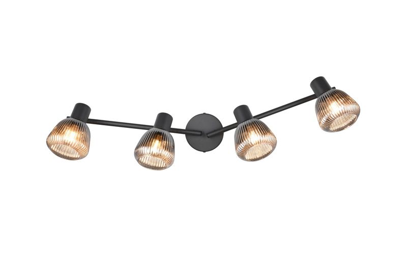 Lampa sufitowa wisząca Trio Tarifa czarna-chromowana wym: 20 x 70 x 13 cm 4xE14 x  1 szt.