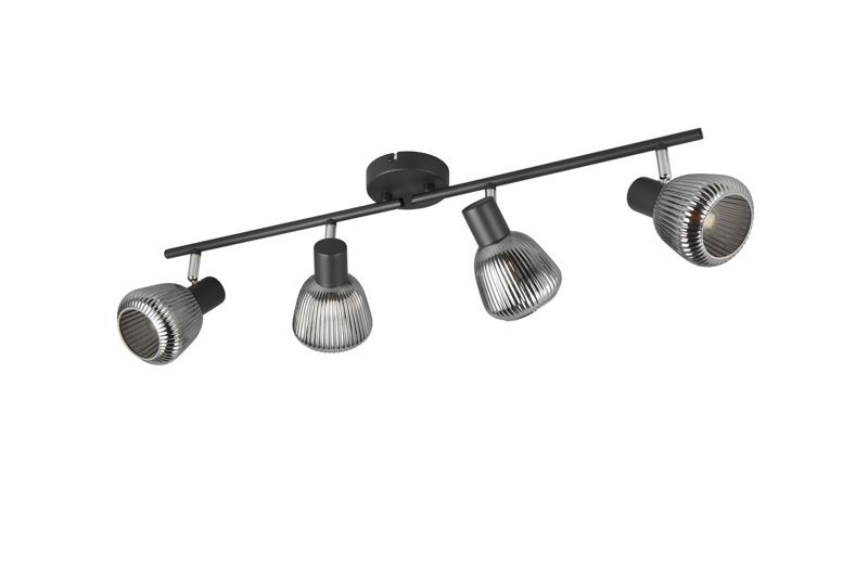 Lampa sufitowa wisząca Trio Tarifa czarna-chromowana wym: 20 x 70 x 13 cm 4xE14 x  1 szt.