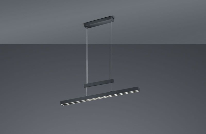 Lampa sufitowa wisząca Trio Trajan czarno-biała wym: 150 x 150 x 6 cm wbudowany LED 45W 1 szt.