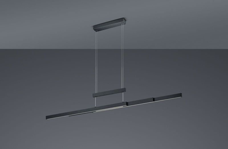 Lampa sufitowa wisząca Trio Trajan czarno-biała wym: 150 x 150 x 6 cm wbudowany LED 45W 1 szt.