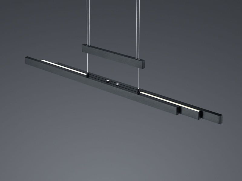 Lampa sufitowa wisząca Trio Trajan czarno-biała wym: 150 x 150 x 6 cm wbudowany LED 45W 1 szt.