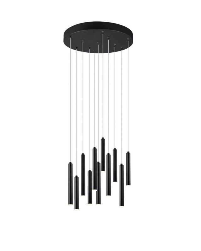 Lampa sufitowa wisząca Trio Tubular czarno-biała wym: 150 x 40 x 40 cm wbudowany LED 2.5W 1 szt.