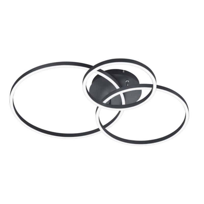 Lampa sufitowa wisząca Trio Winona 3524 czarno-biała nowoczesna wbudowany LED 28W 1 szt.