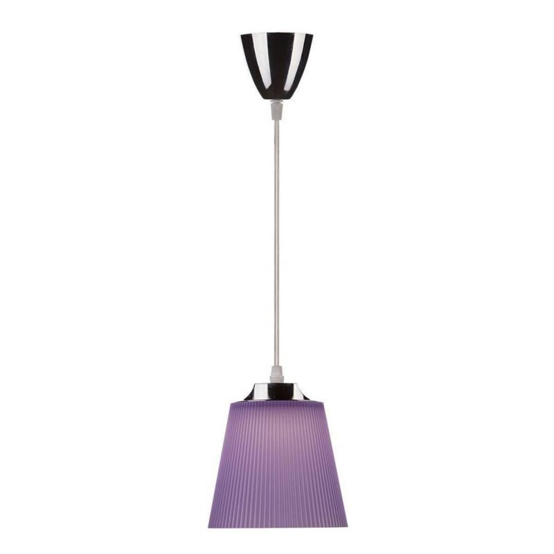 Lampa sufitowa wisząca V-TAC Vt-1036 fioletowo-chromowana wym: 124 x 15 x 15 cm wbudowany LED 7W 1 szt.