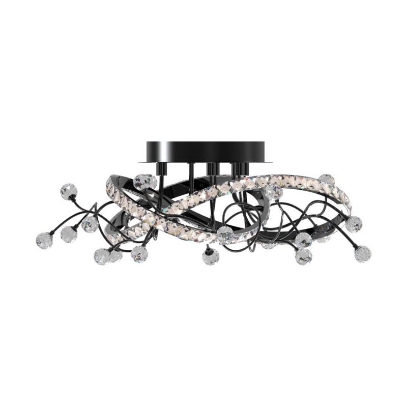 Lampa sufitowa wisząca Zuma Line Maia 1364 czarna-chromowana