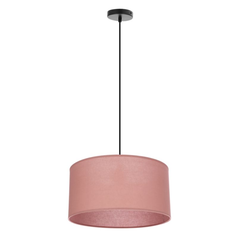 Lampa sufitowa wrzosowy abażur Candellux Shanti czarna 1xE27x40W IP20 wym:105x40x40cm - 1 szt.