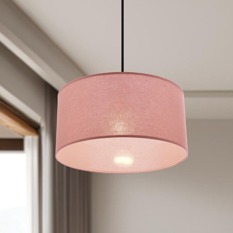 Lampa sufitowa wrzosowy abażur Candellux Shanti czarna 1xE27x40W IP20 wym:105x40x40cm - 1 szt.