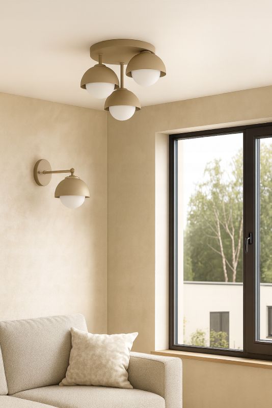 Lampa Sufitowa Żyrandol Elko-Lighting 3-Punktowy Cosmo E27 beżowy 1 szt