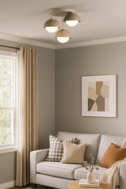 Lampa Sufitowa Żyrandol Elko-Lighting 3-Punktowy Cosmo E27 beżowy 1 szt