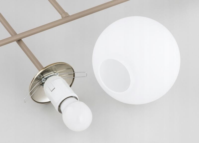 Lampa Sufitowa Żyrandol Elko-Lighting 3-Punktowy Cosmo E27 beżowy 1 szt