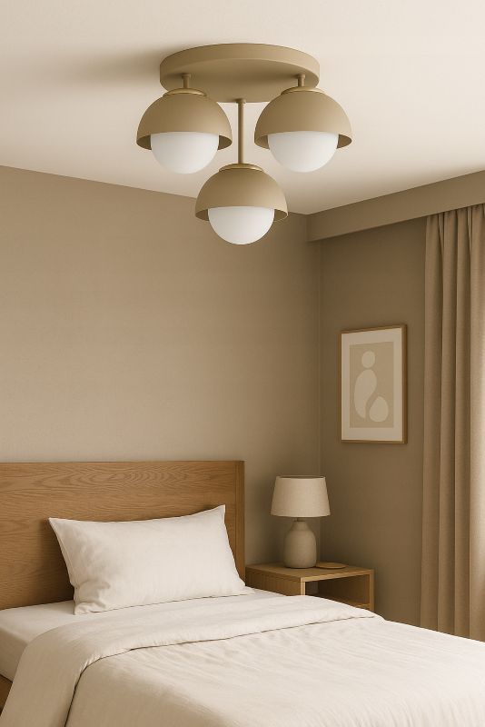 Lampa Sufitowa Żyrandol Elko-Lighting 3-Punktowy Cosmo E27 beżowy 1 szt
