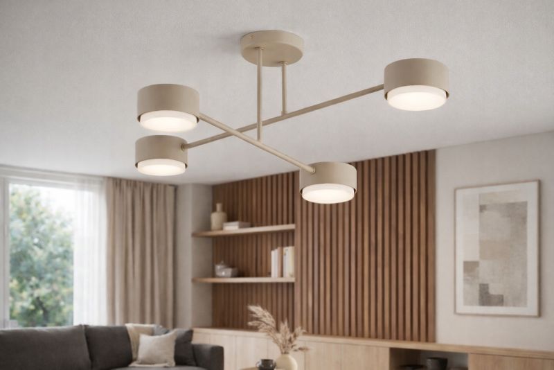 Lampa Sufitowa Żyrandol Elko-Lighting Mono Ecru 4x GX53 ecru 1 szt
