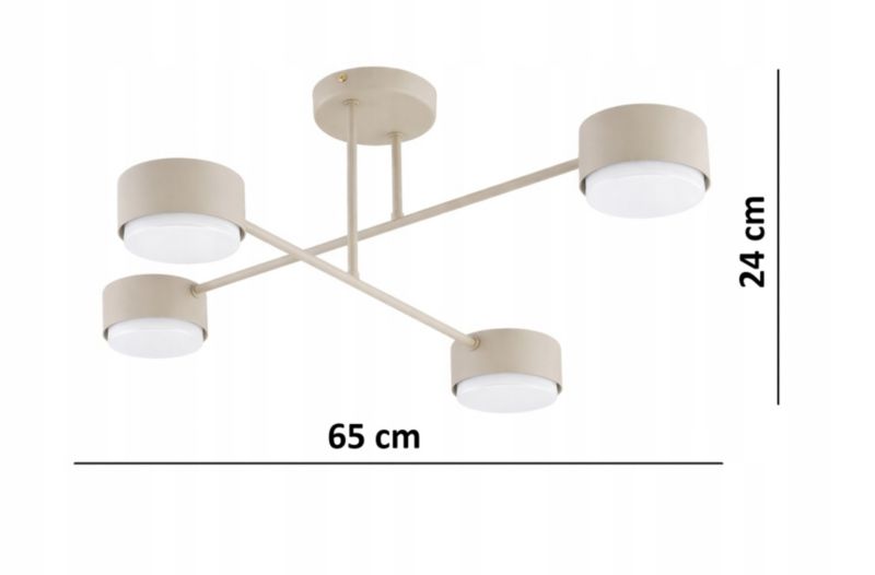 Lampa Sufitowa Żyrandol Elko-Lighting Mono Ecru 4x GX53 ecru 1 szt