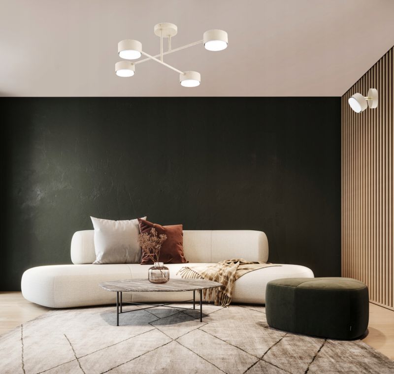 Lampa Sufitowa Żyrandol Elko-Lighting Mono Ecru 4x GX53 ecru 1 szt