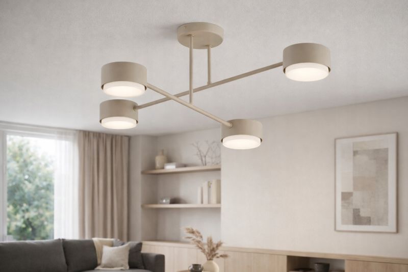 Lampa Sufitowa Żyrandol Elko-Lighting Mono Ecru 4x GX53 ecru 1 szt