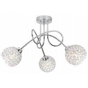Lampa sufitowa żyrandol Light Home LH Crystal 3x E27 60W srebrny 1szt.