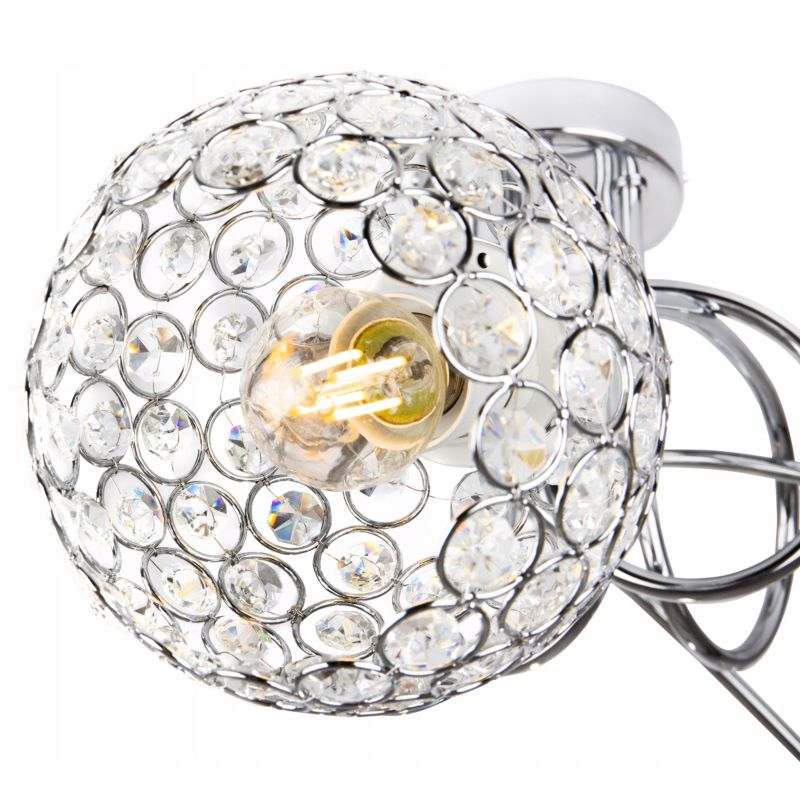 Lampa sufitowa żyrandol Light Home LH Crystal 3x E27 60W srebrny 1szt.