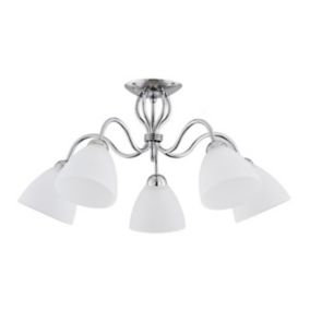 Lampa sufitowa żyrandol Ariel 5 x 60 W E27 chrom