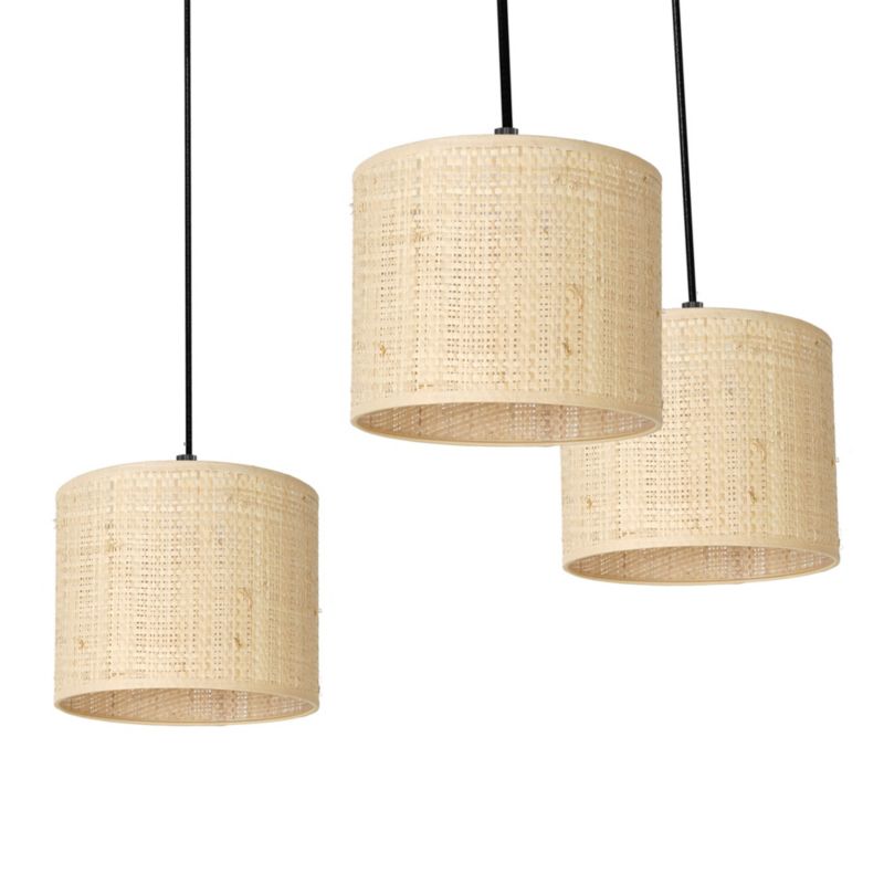 Lampa sufitowa żyrandol Luminex Spindel 5 x E27 rattan