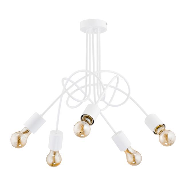 Stropní svítidlo Tango lustr 5 x 60 W E27 bílá.
